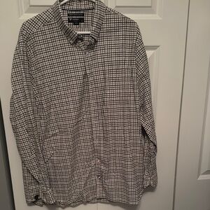 Daniel Cremieux Tan and Blue Casual Button Down Shirt